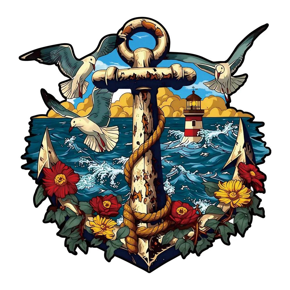 Coastal Anchor Wooden Puzzle